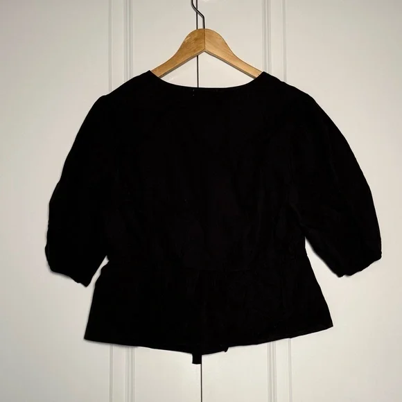 Vigoss Black Puff Sleeve Blouse - Picture 5 of 5
